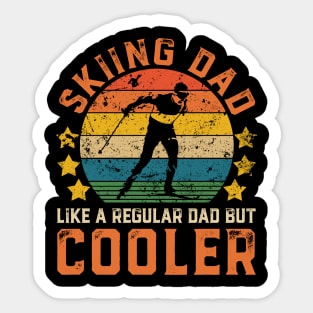 Skiing Dad Funny Vintage Skiing Father's Day Gift Sticker